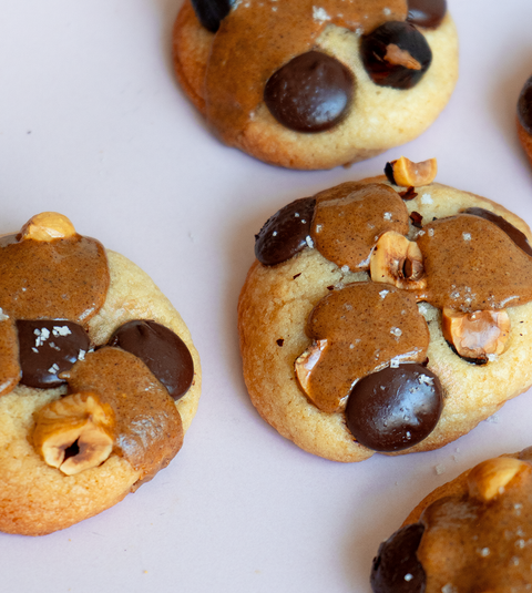 Cookies de noël au Dulcey dorés 