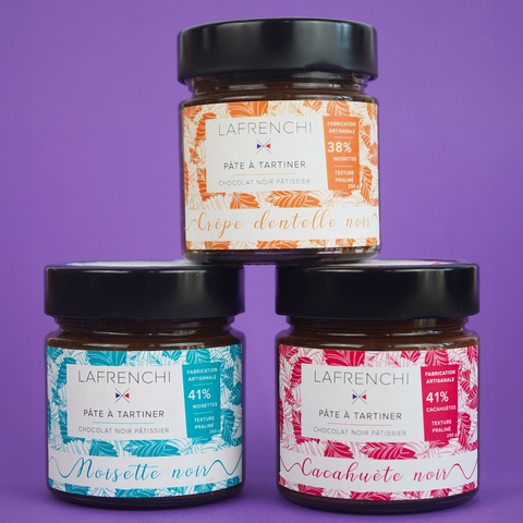 Trio de Pâtes à tartiner chocolat noir